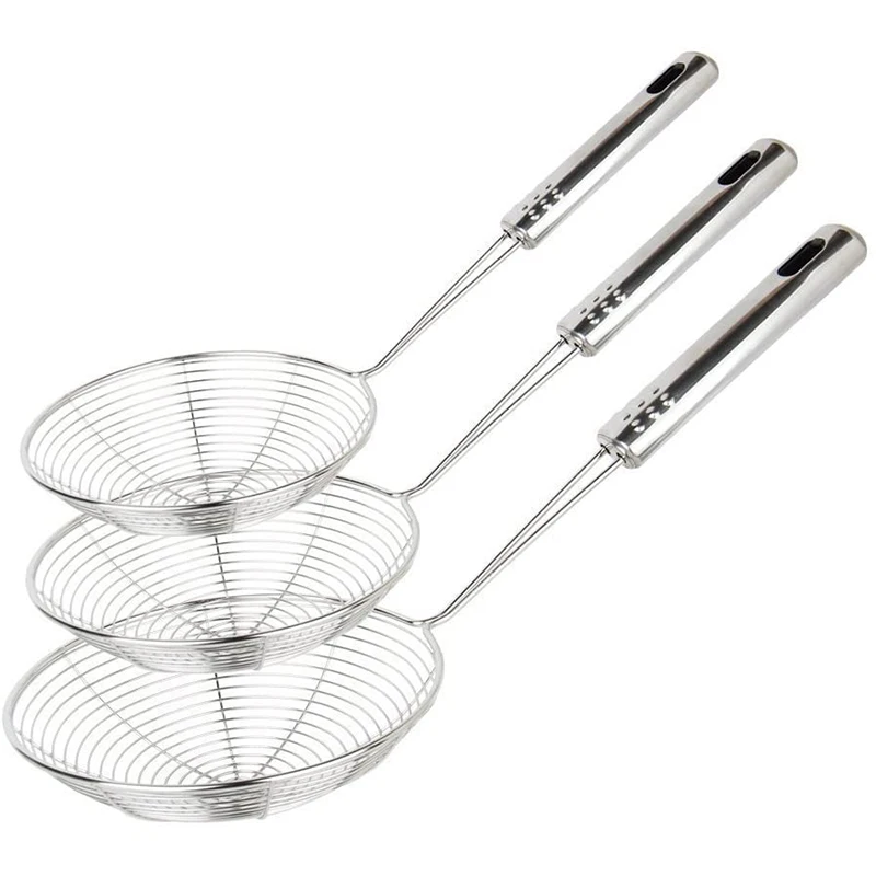 Oval spider skimmer stainless steel kitchen strainer shell colander fried filter mesh oil frying pan spoon cooking tools
Oval spider skimmer stainless steel kitchen strainer shell colander fried filter mesh oil frying pan spoon cooking tools