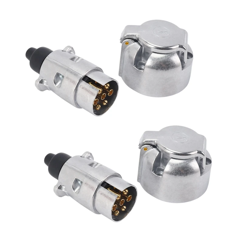 4Pcs Trailer Accessories- 7 Pin Trailer Plug 12V Rv Sockets Towbar Towing 7Pin Metal Trailer Connectors
4Pcs Trailer Accessories- 7 Pin Trailer Plug 12V Rv Sockets Towbar Towing 7Pin Metal Trailer Connectors