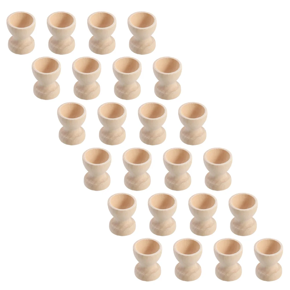 

Egg Holder Cup Wooden Cups Easter Stand Boiled Tray Eggs Breakfast Painting Unfinished Diy Storage Wood Holders Stands Toy