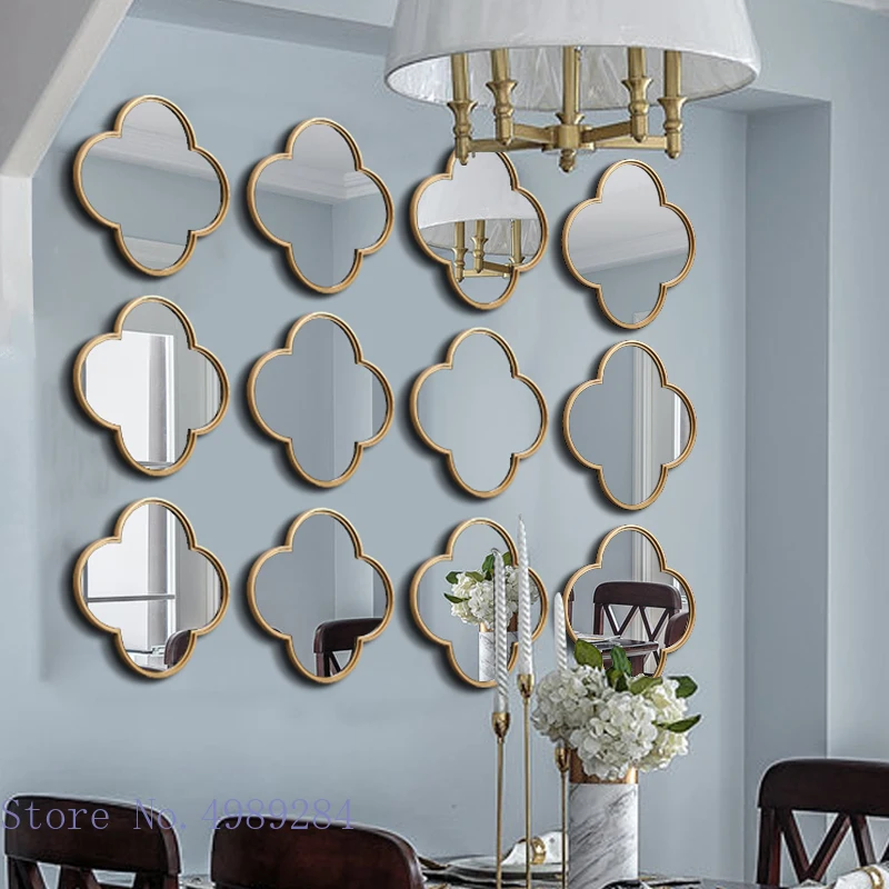 Glass mirror Golden border Geometric plum Flower pattern Background wall hanging Art mirror wall decoration Home Decoration
Glass mirror Golden border Geometric plum Flower pattern Background wall hanging Art mirror wall decoration Home Decoration