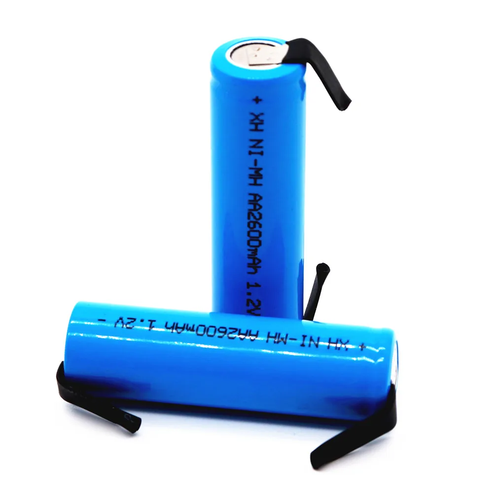 Original AA Rechargeable Battery 1.2V 2600mah AA NiMH Battery with Solder Pins for DIY Electric Razor Toothbrush Toys
Original AA Rechargeable Battery 1.2V 2600mah AA NiMH Battery with Solder Pins for DIY Electric Razor Toothbrush Toys