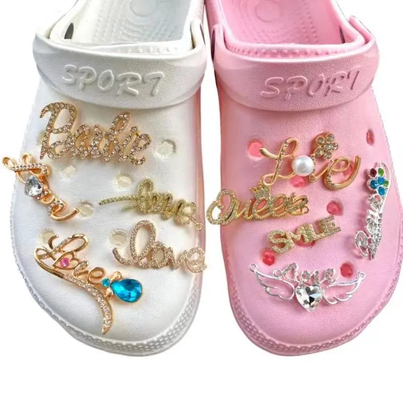 Pearl Jewelry Metal Love Shoe Charms Crystal Crown Croc Shoe Accessories Clog Shoe Buckle Decoration Charm For Women's Croc Jibz
Pearl Jewelry Metal Love Shoe Charms Crystal Crown Croc Shoe Accessories Clog Shoe Buckle Decoration Charm For Women's Croc Jibz