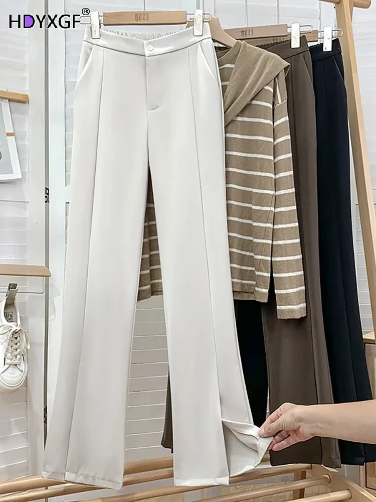 Solid Color High Waist Baggy Pantalones Work Pants Women Fashion Split Design Casual Trousers Flare Summer Thin Flare Suit Pants
Solid Color High Waist Baggy Pantalones Work Pants Women Fashion Split Design Casual Trousers Flare Summer Thin Flare Suit Pants