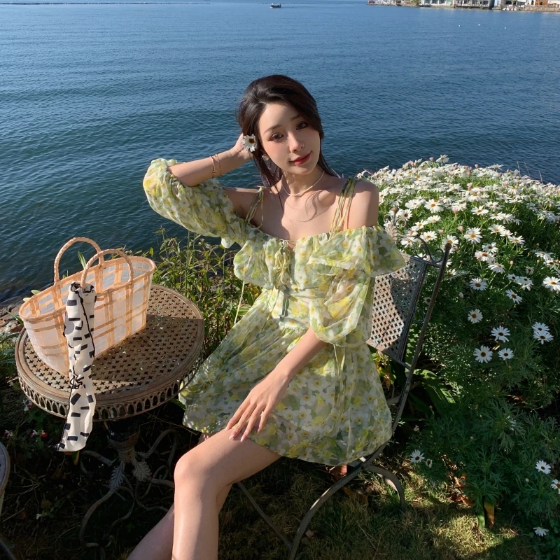 2023 Korean Summer Dress Holiday Sexy Elegant Women Party Backless Floral Fairy Y2k Dresses Vestidos Above Knee, Mini Vintage
2023 Korean Summer Dress Holiday Sexy Elegant Women Party Backless Floral Fairy Y2k Dresses Vestidos Above Knee, Mini Vintage