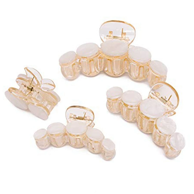 Hair Clips For Large Grip Hair Claw Clips Non-Slip Hair Catch Jaw Clamp Hair Barrette Jumbo For Thin Women Girls 4 Pack
Hair Clips For Large Grip Hair Claw Clips Non-Slip Hair Catch Jaw Clamp Hair Barrette Jumbo For Thin Women Girls 4 Pack