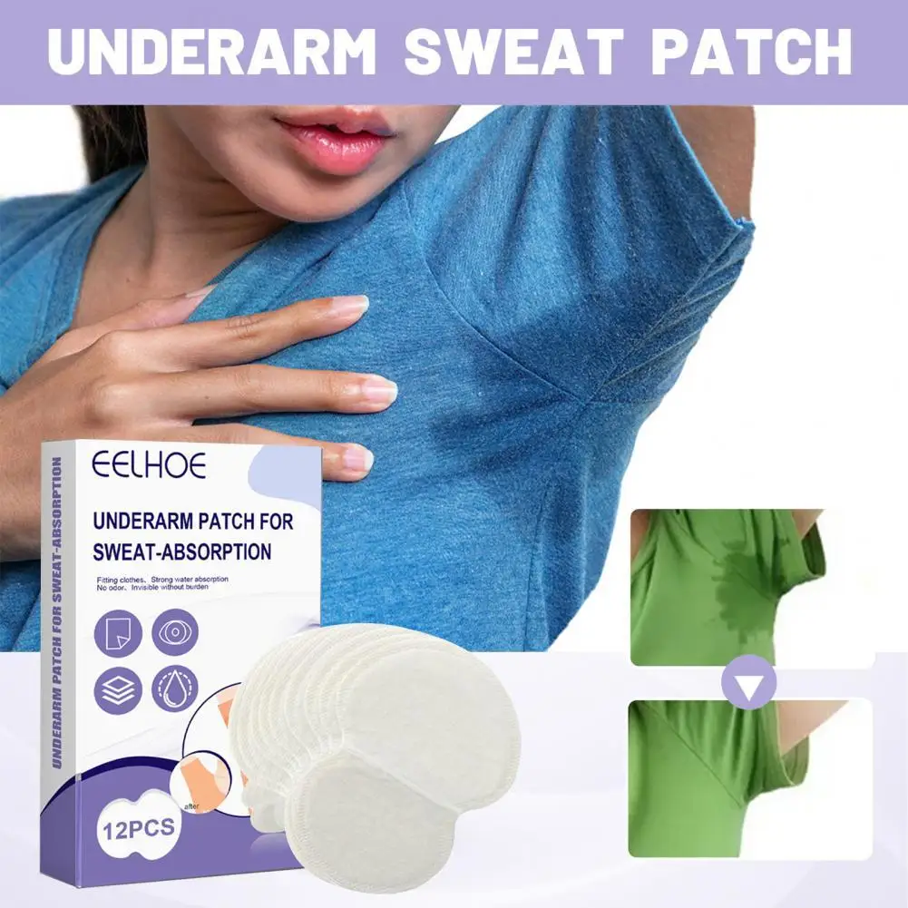 12Pcs Practical Underarm Patch Fadeless Sweat Pads Lightweight Breathable Stretchy Tear-resistant Underarm Sticker for Unisex
12Pcs Practical Underarm Patch Fadeless Sweat Pads Lightweight Breathable Stretchy Tear-resistant Underarm Sticker for Unisex