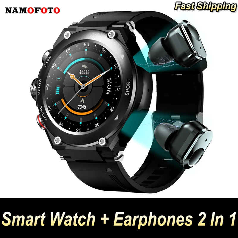 2022 New Fashion Smart Watch Bluetooth Earphones 2 In 1 Men Women Phone Call Sports Fitness Tracker Smartwatch For IOS Android
2022 New Fashion Smart Watch Bluetooth Earphones 2 In 1 Men Women Phone Call Sports Fitness Tracker Smartwatch For IOS Android
