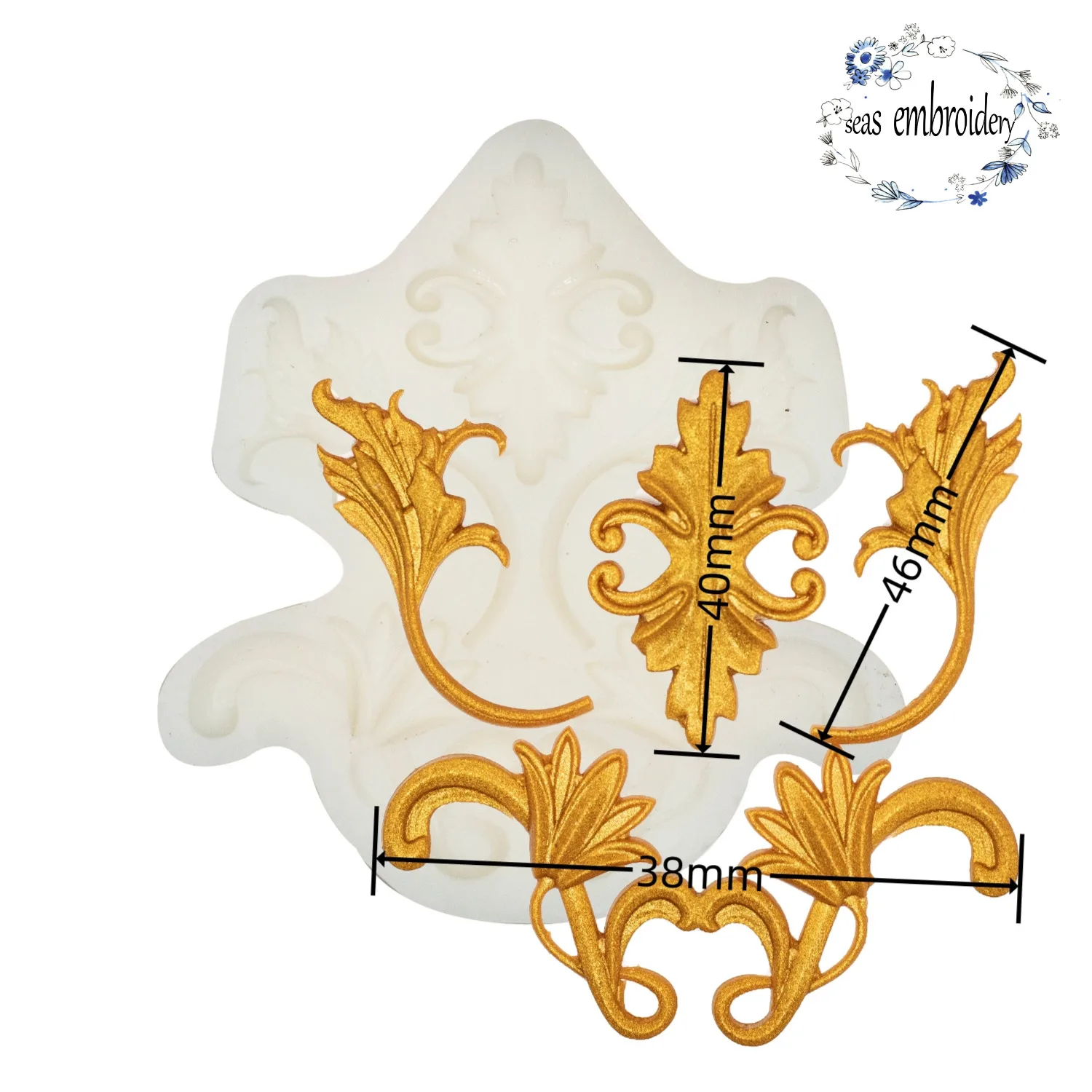 DIY Floral Leaf Silicone Mold Fondant Cake Border Molds Cake Decorating Tools Chocolate Gumpaste Mould Baking Tools 
DIY Floral Leaf Silicone Mold Fondant Cake Border Molds Cake Decorating Tools Chocolate Gumpaste Mould Baking Tools