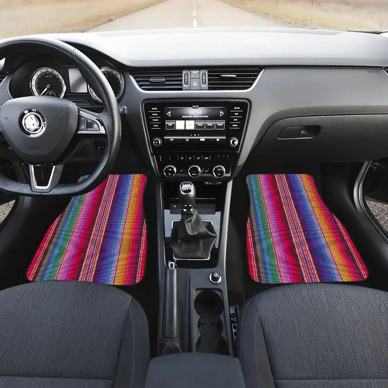 Colorful Pink Red Orange Stripes Car Floor Mats Set, Front and Back Floor Mats for Car, Car Accessories
Colorful Pink Red Orange Stripes Car Floor Mats Set, Front and Back Floor Mats for Car, Car Accessories