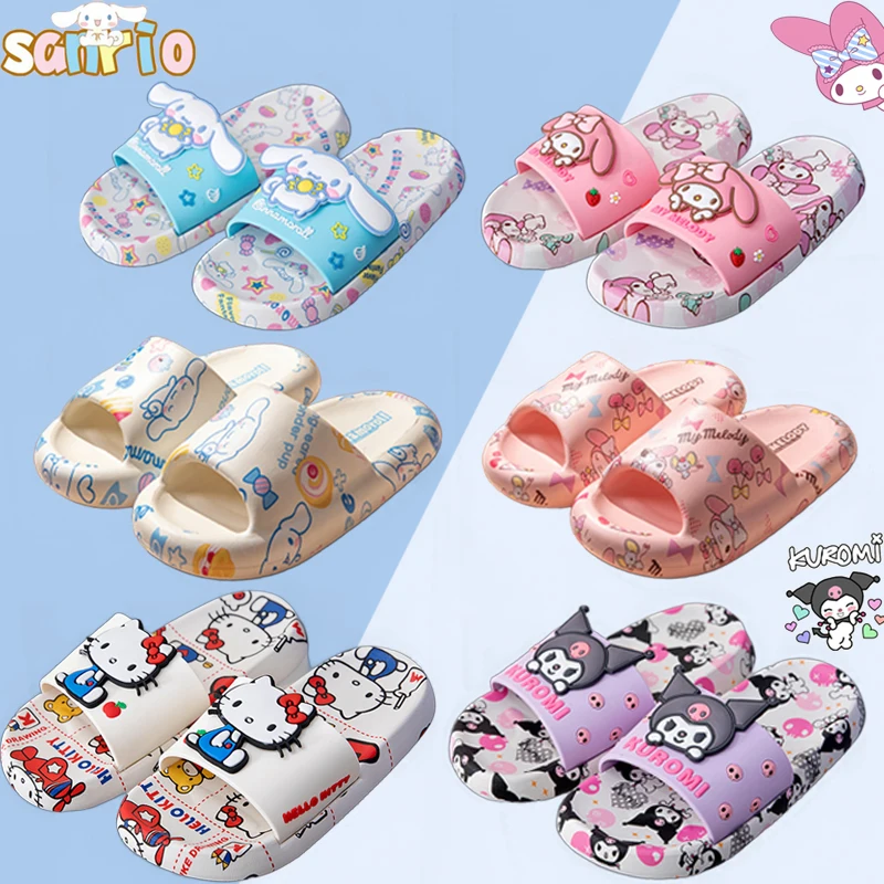 Sanrio Hello Kitty Children Slippers Kuromi My Melody Cinnamoroll Anime Summer Outdoor Bathroom Beach Anti-Slip Sandal Girls Toy
Sanrio Hello Kitty Children Slippers Kuromi My Melody Cinnamoroll Anime Summer Outdoor Bathroom Beach Anti-Slip Sandal Girls Toy