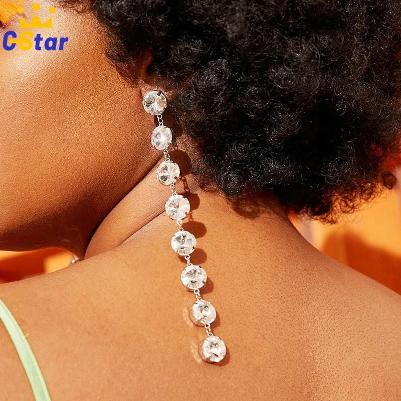 2022 New Shiny Zircon Beads Dangle Long Earrings European and American Design Tassel Drop Earrings for Women Party Jewelry Gift
2022 New Shiny Zircon Beads Dangle Long Earrings European and American Design Tassel Drop Earrings for Women Party Jewelry Gift