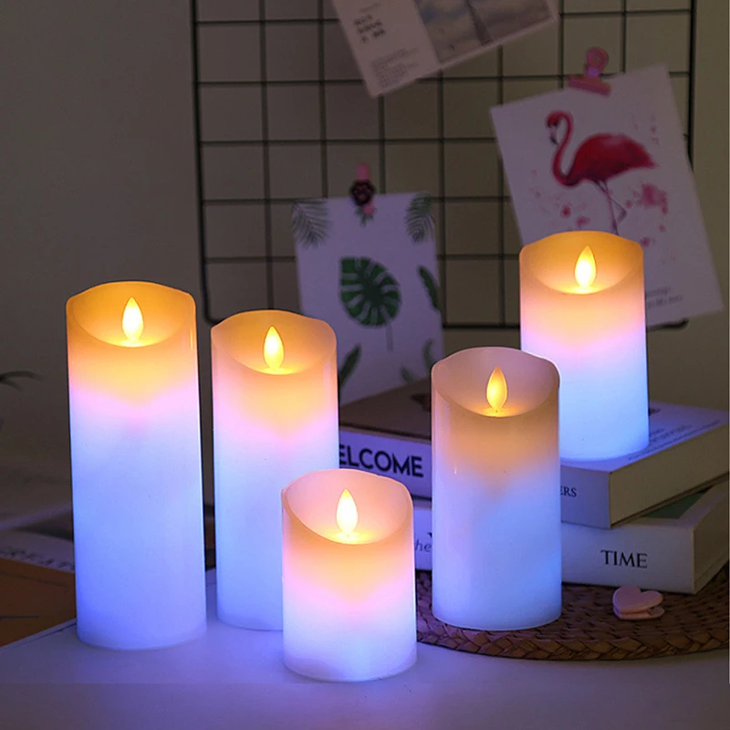 RGB Dancing Flame Led Candle Light Battery Operated Plastic Pillar Candles Flickering Wax Light for Wedding Party New Year Decor
RGB Dancing Flame Led Candle Light Battery Operated Plastic Pillar Candles Flickering Wax Light for Wedding Party New Year Decor
