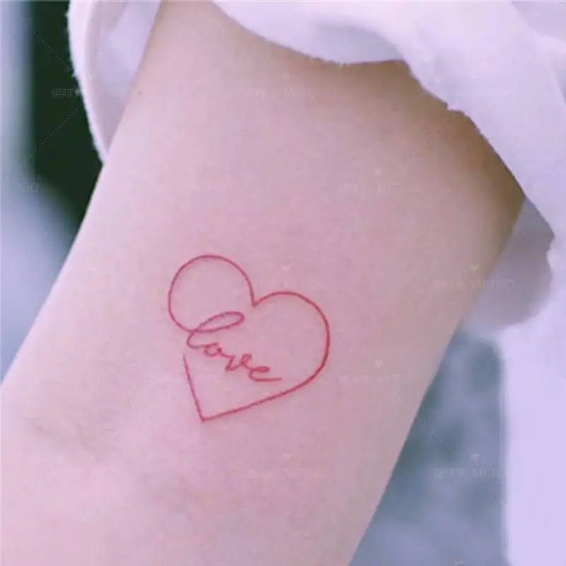 Herb Juice Tattoos Romantic Pink Line Love Heart Waterproof Tattoos Sticker Arm Lasting Fake Tattoo Couples Temporary Tattoos
Herb Juice Tattoos Romantic Pink Line Love Heart Waterproof Tattoos Sticker Arm Lasting Fake Tattoo Couples Temporary Tattoos