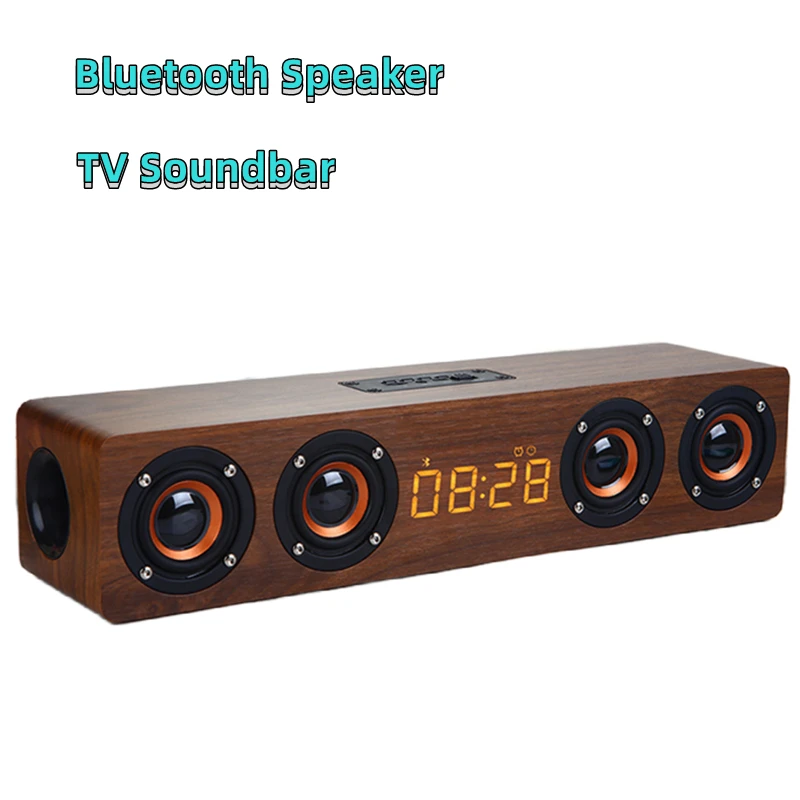 20W Wooden Bluetooth Speaker 4 Speakers Sound Bar TV Echo Wall Home Theater Sound System HIFI Sound Quality Soundbox for PC/TV
20W Wooden Bluetooth Speaker 4 Speakers Sound Bar TV Echo Wall Home Theater Sound System HIFI Sound Quality Soundbox for PC/TV