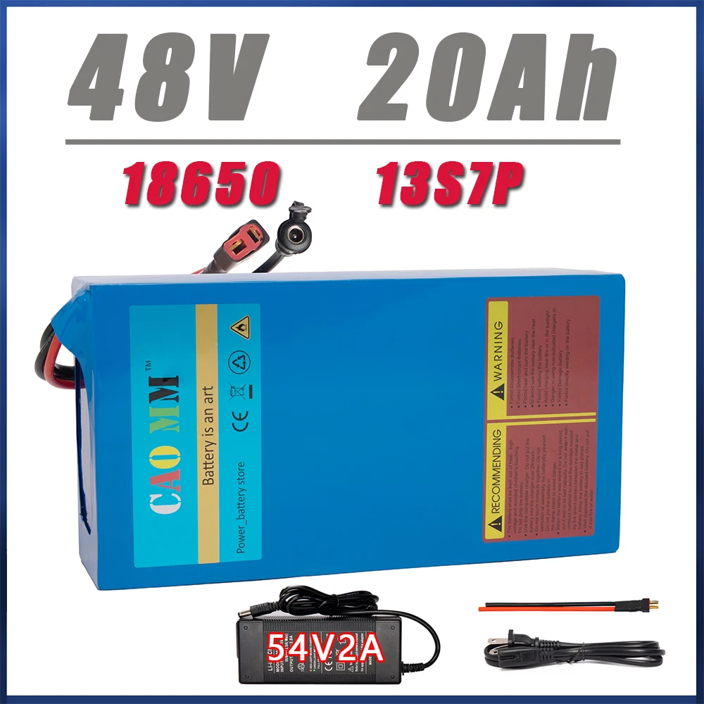 Bicycle 48V 20Ah Battery Pack tesla Li-ion 18650 Electric Bike Scooter 13S7P for ebike Conversion Kit with 54.6V 2A Charger
Bicycle 48V 20Ah Battery Pack tesla Li-ion 18650 Electric Bike Scooter 13S7P for ebike Conversion Kit with 54.6V 2A Charger