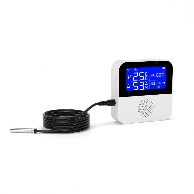 

Датчик температуры и влажности Tuya Smart Home с Wi-Fi и сигнализацией, комнатный и уличный гигрометр, термометр с поддержкой Alexa Google Home
