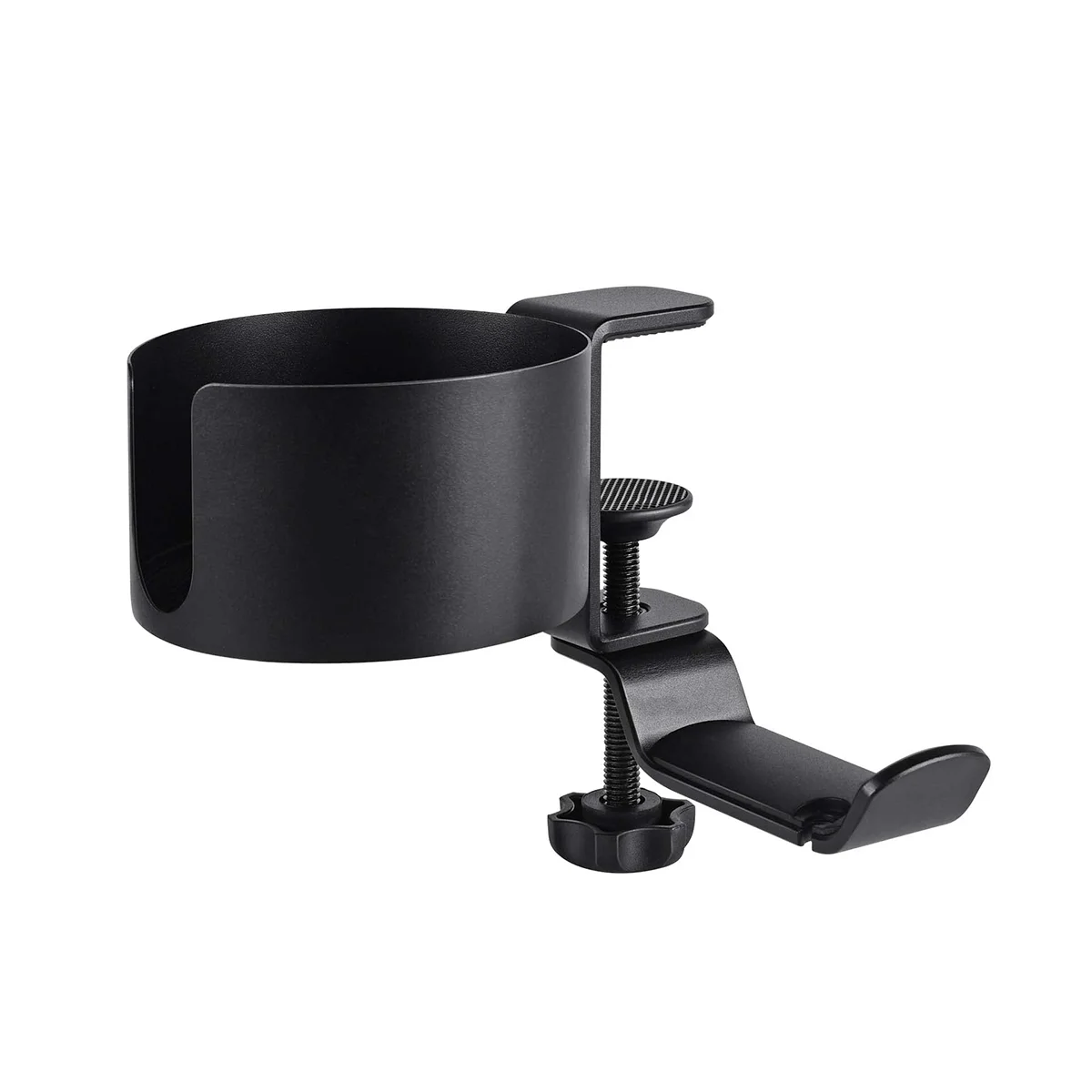 Desk Cup Holder, 2 in 1 Desk Cup Holder with Headphone Hanger, Anti-Spill Cup Holder for Desk or Table Black
Desk Cup Holder, 2 in 1 Desk Cup Holder with Headphone Hanger, Anti-Spill Cup Holder for Desk or Table Black