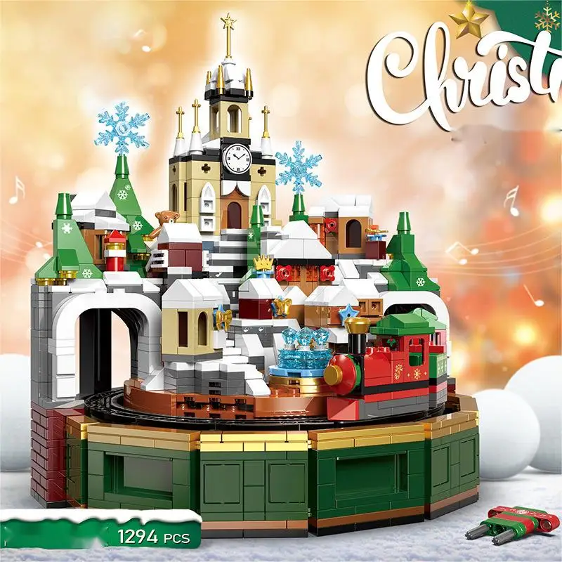 Christmas Building Blocks Castle Music Box Gingerbread House Assembled DIY STEM Educational Toys For Kids Children
Christmas Building Blocks Castle Music Box Gingerbread House Assembled DIY STEM Educational Toys For Kids Children
