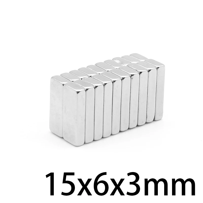 10/20/50/100/150/200/400PCS 15x6x3 mm Block Strong Powerful Magnets N35 Rectangular Permanent Neodymium Magnets 15x6 15*6*3
10/20/50/100/150/200/400PCS 15x6x3 mm Block Strong Powerful Magnets N35 Rectangular Permanent Neodymium Magnets 15x6 15*6*3