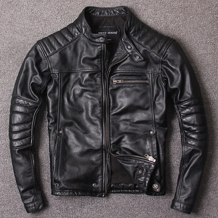 YR!Free shipping.Classic biker genuine leather jacket.drop ship men cool quality cowhide coat.slim short origin natural cloth
YR!Free shipping.Classic biker genuine leather jacket.drop ship men cool quality cowhide coat.slim short origin natural cloth
