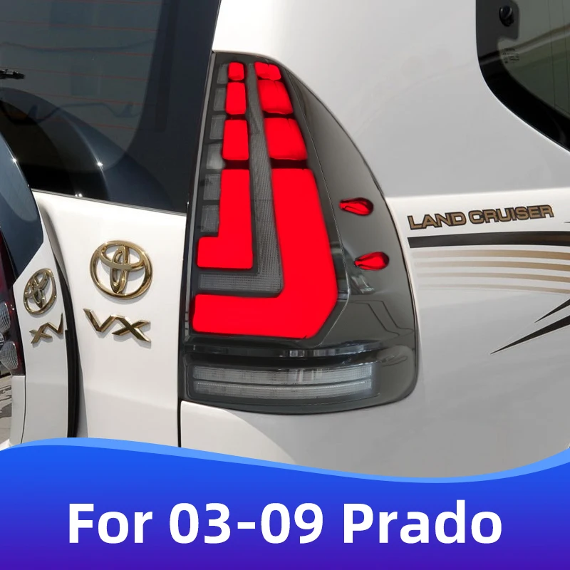 For 2003-2009 Toyota Land Cruiser Prado conversion upgrade full LED taillight total auto parts DRL dynamic flow light
For 2003-2009 Toyota Land Cruiser Prado conversion upgrade full LED taillight total auto parts DRL dynamic flow light