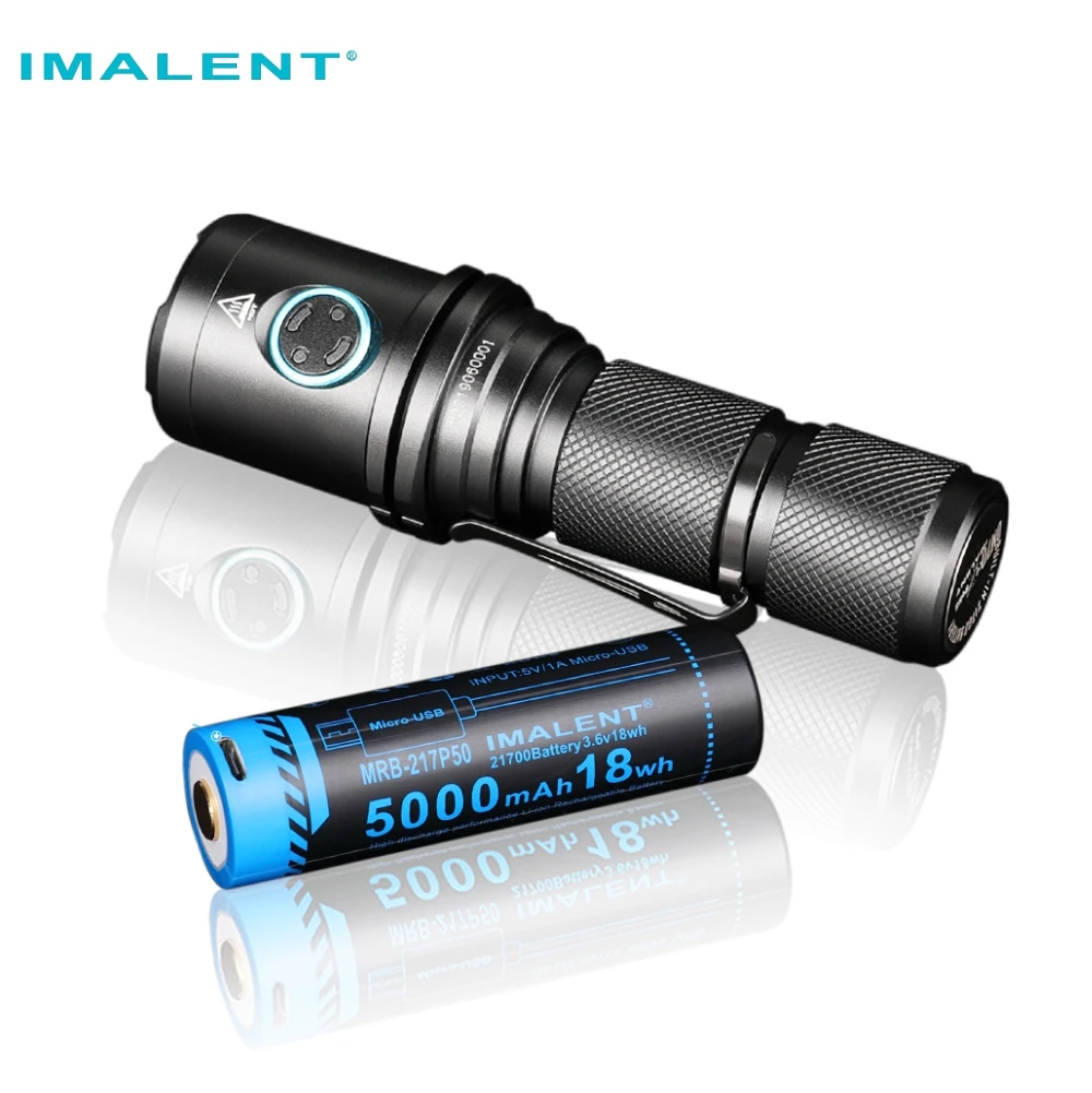 IMALENT DM70 Flashlight XHP70.2 max 4500 lumen beam distance 306 meter Handheld torch + 21700 5000mAh rechargeable battery
IMALENT DM70 Flashlight XHP70.2 max 4500 lumen beam distance 306 meter Handheld torch + 21700 5000mAh rechargeable battery
