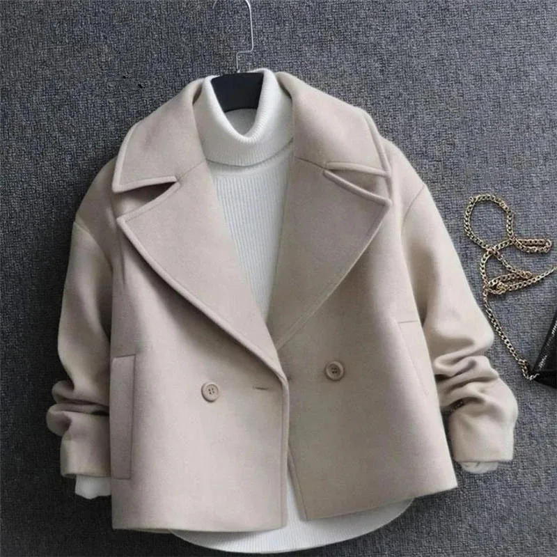 2023 New Autumn Winter Woolen Coat Women Short Slim Fashion Double-Breasted Suit Collar Cardigan Wool Jacket Female Outerwear
2023 New Autumn Winter Woolen Coat Women Short Slim Fashion Double-Breasted Suit Collar Cardigan Wool Jacket Female Outerwear