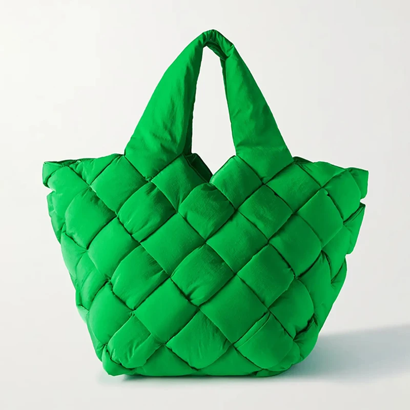 Winter Woven Nylon Padded Tote Handbag Large Capacity Feather Down Quilted Shoulder Bag with Small Phone Purse Luxury Pillow Bag
Winter Woven Nylon Padded Tote Handbag Large Capacity Feather Down Quilted Shoulder Bag with Small Phone Purse Luxury Pillow Bag