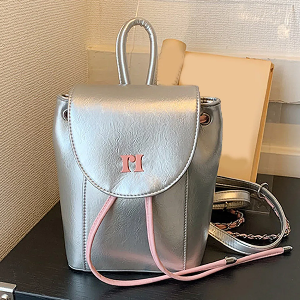 Solid Slivery Chain Knapsack Women Fashion Backpacks 2023 Y2K School Bookbag Korean Daypack Travel Hiking Rucksack School Bag
Solid Slivery Chain Knapsack Women Fashion Backpacks 2023 Y2K School Bookbag Korean Daypack Travel Hiking Rucksack School Bag