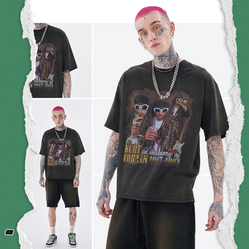 High Quality 100% Cotton Summer Men's Clothing Oversized Streetwear T-shirts Vintage Washed Hip Hop Street Print Tee Shirts
High Quality 100% Cotton Summer Men's Clothing Oversized Streetwear T-shirts Vintage Washed Hip Hop Street Print Tee Shirts