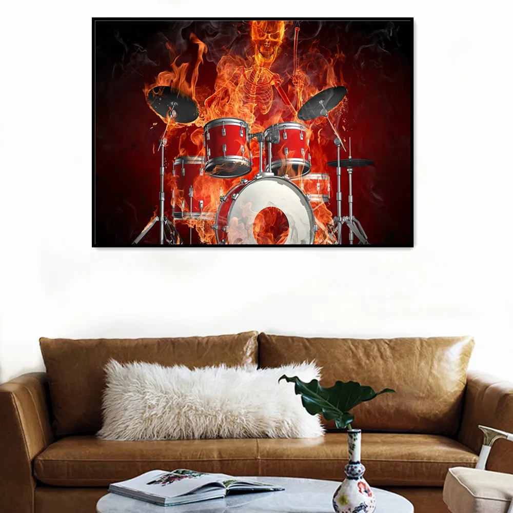 Fire Skeleton Wall Art Posters and Prints Metal Rock Music Arts Canvas Paintings Wall Hanging Pictures Modern Living Room Decor
Fire Skeleton Wall Art Posters and Prints Metal Rock Music Arts Canvas Paintings Wall Hanging Pictures Modern Living Room Decor