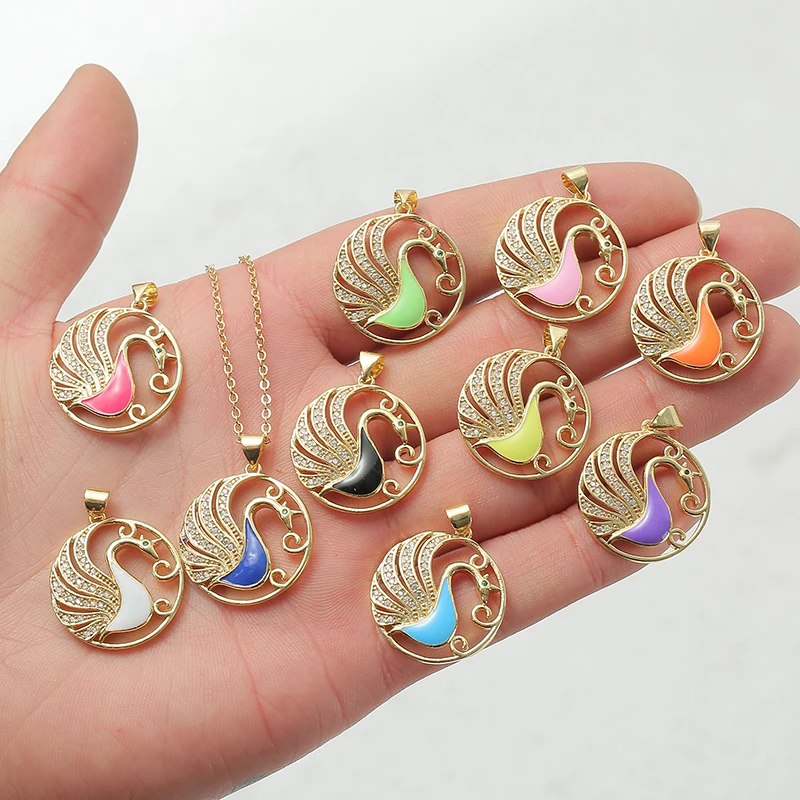 5pcs/lot Colorful Hollow Bird Phoenix Charms Copper CZ Zircon Pendant DIY Necklace Craft for Jewelry Making Accessories
5pcs/lot Colorful Hollow Bird Phoenix Charms Copper CZ Zircon Pendant DIY Necklace Craft for Jewelry Making Accessories
