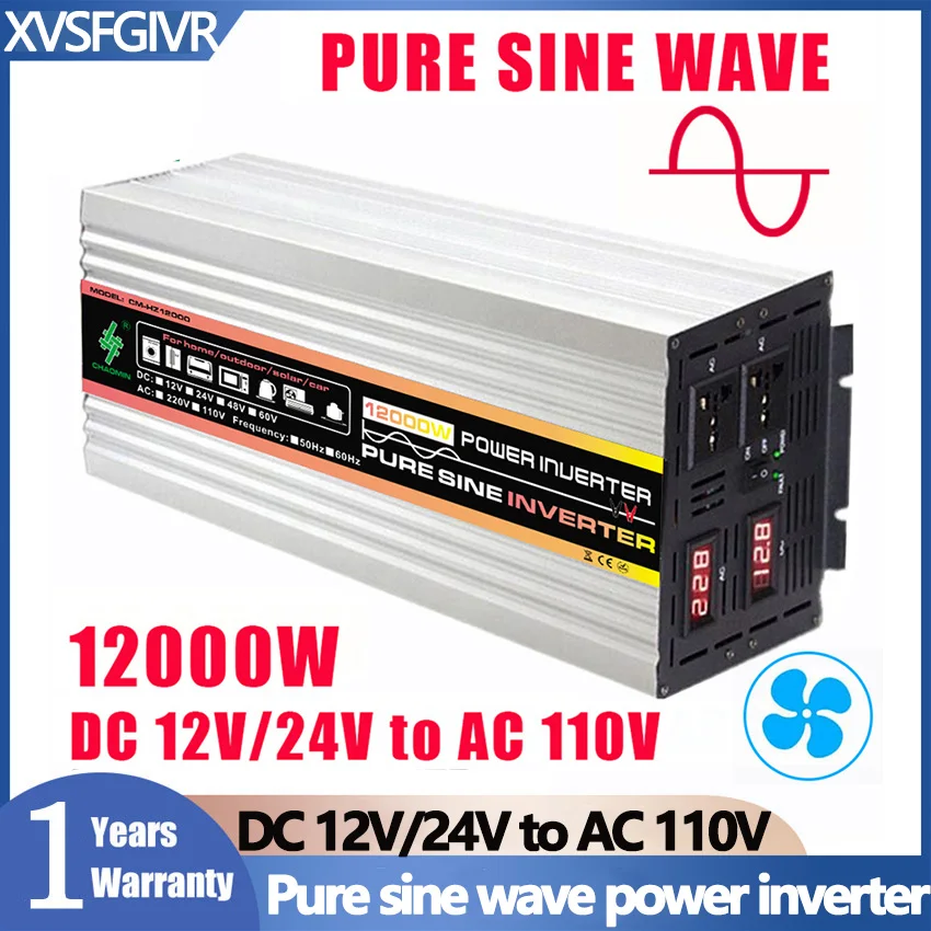 Car Peaks Converte 12000W DC 12V 24V Transformer Powerr Car Inverter Charger Adapter Output Solar Inverter
Car Peaks Converte 12000W DC 12V 24V Transformer Powerr Car Inverter Charger Adapter Output Solar Inverter