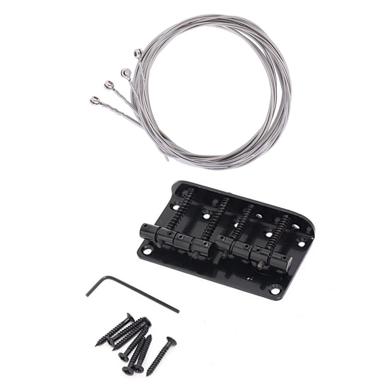 1Set 4 String Vintage Style Bass Hardtail Bridge & 4 Pcs Stainless Steel Bass Strings
1Set 4 String Vintage Style Bass Hardtail Bridge & 4 Pcs Stainless Steel Bass Strings