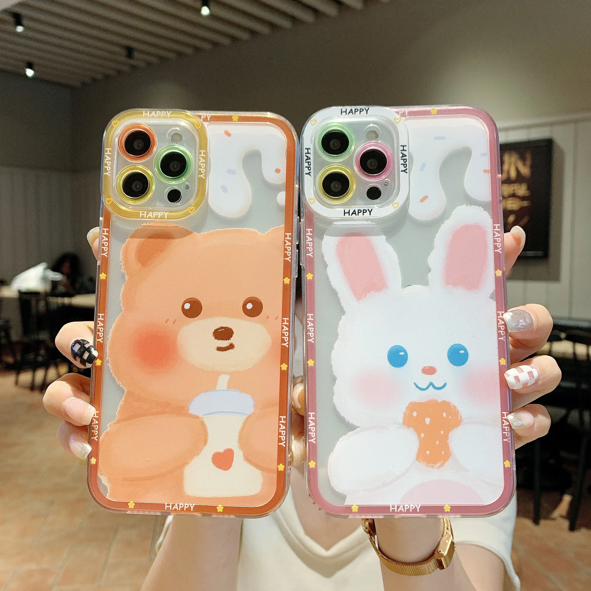 Angel Eyes Strawberry Bunny Bear Case For IPhone 13 12 Mini 11 Pro XR X XS Max 7 8 Plus SE 2020 Soft Feel Camera Protection
Angel Eyes Strawberry Bunny Bear Case For IPhone 13 12 Mini 11 Pro XR X XS Max 7 8 Plus SE 2020 Soft Feel Camera Protection