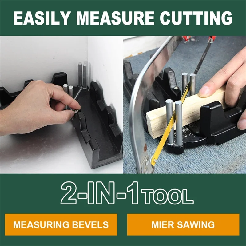 2 in 1 Mitre Measuring Cutting Tools Bevel Gauge and Mitre Box Measure Bevels and Miter Sawing Angle Cutting Tool For Baseboards 
2 in 1 Mitre Measuring Cutting Tools Bevel Gauge and Mitre Box Measure Bevels and Miter Sawing Angle Cutting Tool For Baseboards