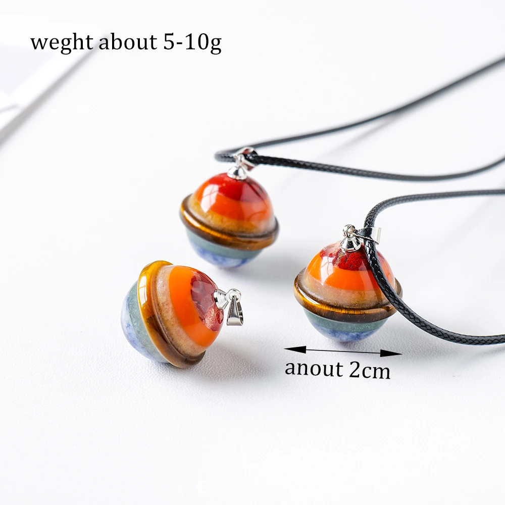 7 Chakra Health Gem Pendant Natural Crystal Ball Planet Saturne Necklace Leather Rope Energy Quartz Yoga Jewelry Meditation Gift
7 Chakra Health Gem Pendant Natural Crystal Ball Planet Saturne Necklace Leather Rope Energy Quartz Yoga Jewelry Meditation Gift