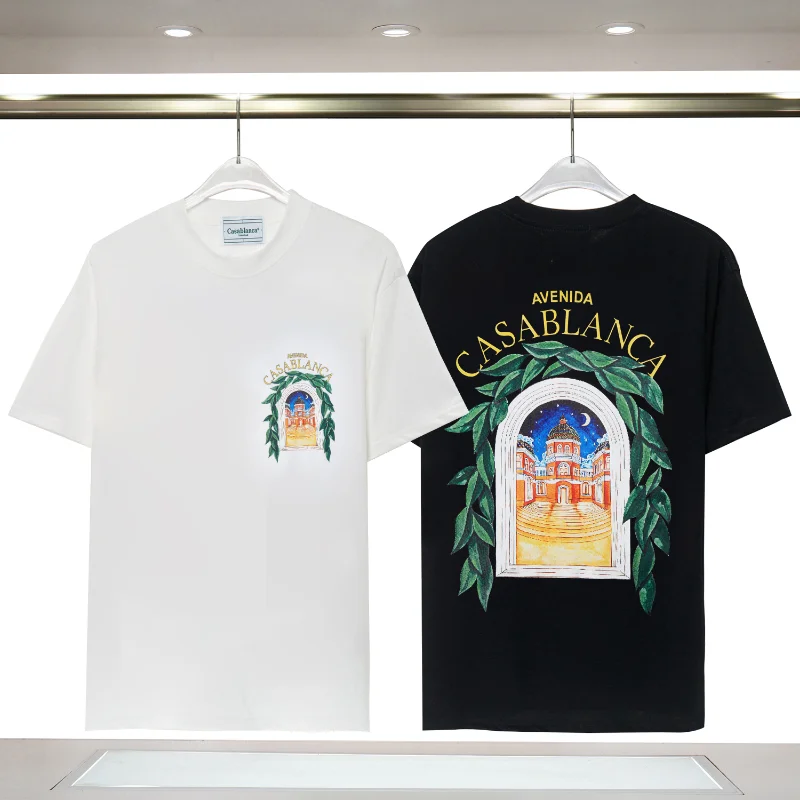 2023 New CASABLANCA Spring and Summer Men's T-shirt Men's Casual Short Sleeve Men's Loose Street Shirt 
2023 New CASABLANCA Spring and Summer Men's T-shirt Men's Casual Short Sleeve Men's Loose Street Shirt