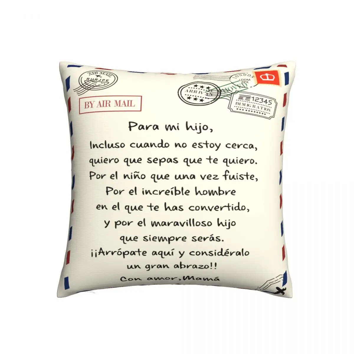 Spanish Letter From Mother To Son Pillowcase Printed Fabric Cushion Cover Decor Throw Pillow Case Cover Home Zippered 40X40cm
Spanish Letter From Mother To Son Pillowcase Printed Fabric Cushion Cover Decor Throw Pillow Case Cover Home Zippered 40X40cm