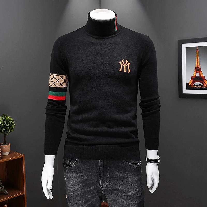 High end luxury designer brand embroidery sweater men's high neck knitting 2022 autumn and winter warm fashion casual men's wear
High end luxury designer brand embroidery sweater men's high neck knitting 2022 autumn and winter warm fashion casual men's wear