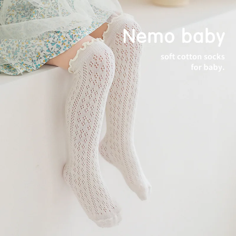 Summer Girls Knee High Socks Cotton Breathable Soft Children Socks Hollow Out Non-slip Newborn Infant Long Socks 2-5Years
Summer Girls Knee High Socks Cotton Breathable Soft Children Socks Hollow Out Non-slip Newborn Infant Long Socks 2-5Years