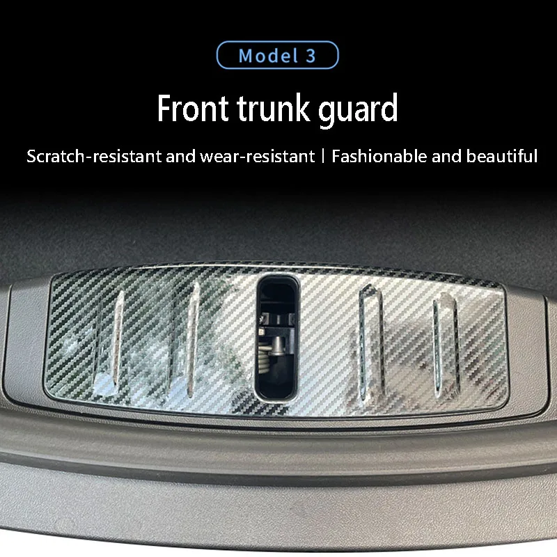 Suitable for Tesla model 3 front hood guard front trunk stainless steel protective trim panel accessories
Suitable for Tesla model 3 front hood guard front trunk stainless steel protective trim panel accessories