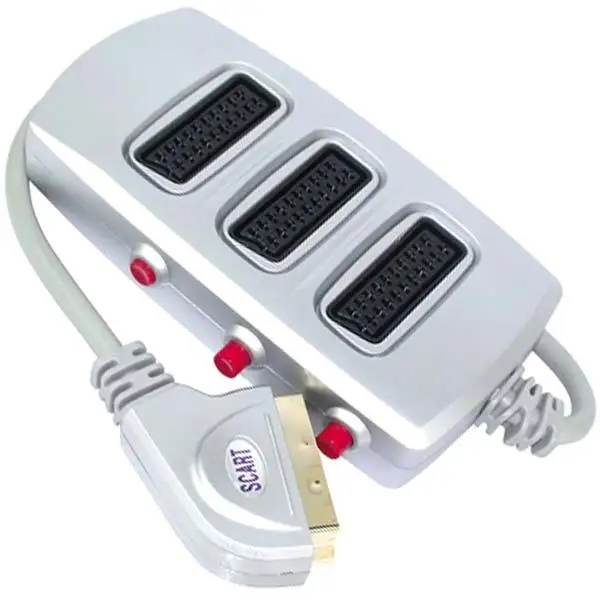 Scart distributor 3'pcs Scart HDMI compatible electromer Splitter HD satellite converter TV PC adapter electronic button Switch AUX Jack
Scart distributor 3'pcs Scart HDMI compatible electromer Splitter HD satellite converter TV PC adapter electronic button Switch AUX Jack