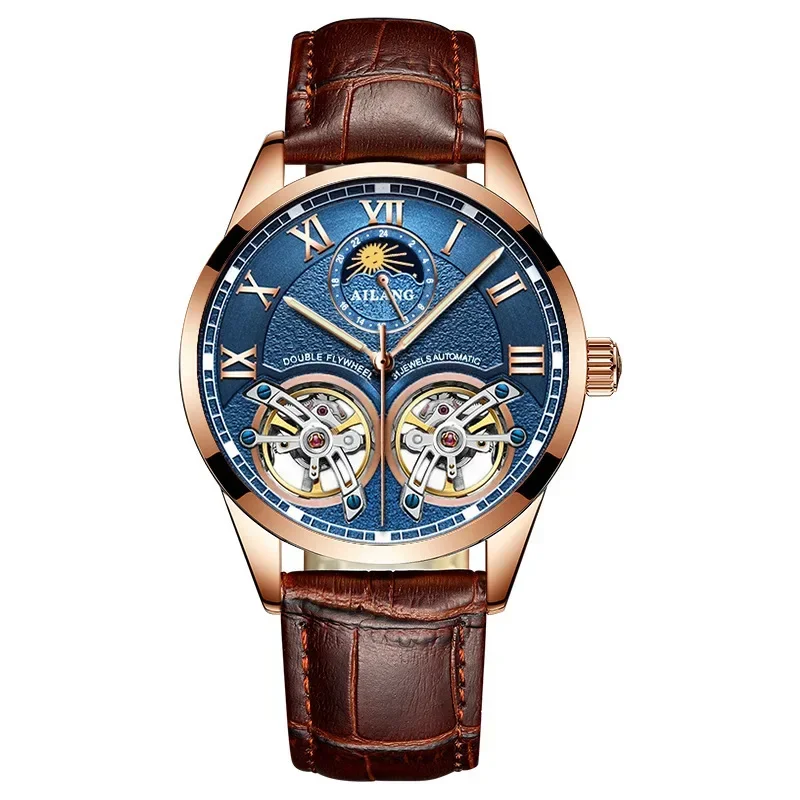 2022 Men's Watch Double Flywheel New Leather Fashion Automatic Waterproof Mechanical Watch
2022 Men's Watch Double Flywheel New Leather Fashion Automatic Waterproof Mechanical Watch