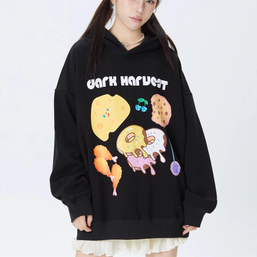 Корейская Милая Дамская Толстовка с капюшоном с изображением пончика, Женская милая Одежда для девочек, высококачественные хлопковые зимние топы в стиле Харадзюку
Корейская Милая Дамская Толстовка с капюшоном с изображением пончика, Женская милая Одежда для девочек, высококачественные хлопковые зимние топы в стиле Харадзюку