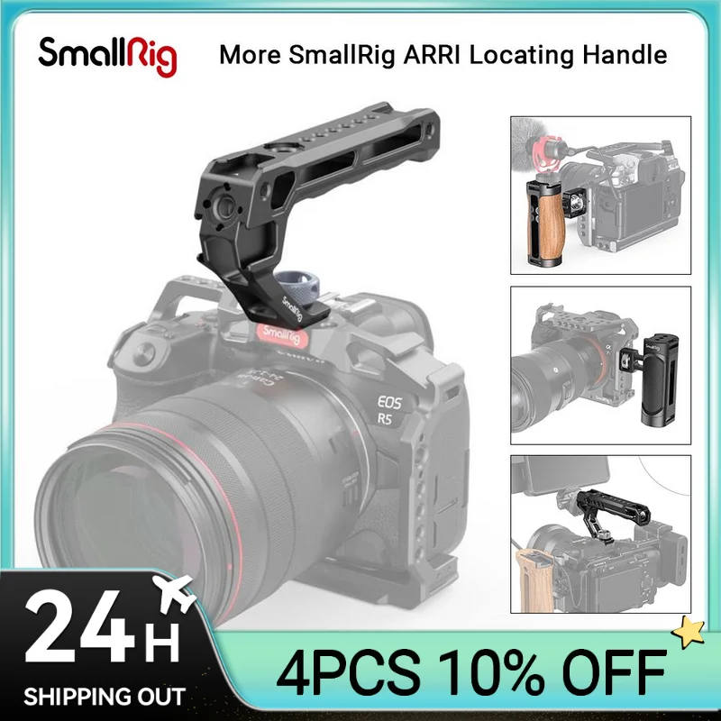 

SmallRig ARRI Locating Top Handle Wooden Mini Side Handles for Sony for Canon for BMPCC Camera for Nikon Cage with ARRI Hole