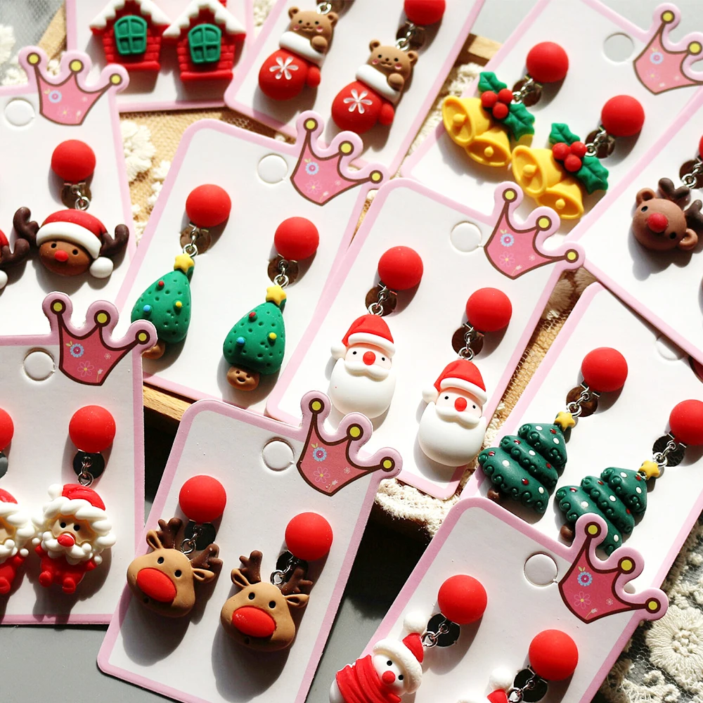 Multi Styles Christmas Cute Red Santa Claus Snowman Deer Animals Clip on Earrings for Children Girls No Pierced Earring
Multi Styles Christmas Cute Red Santa Claus Snowman Deer Animals Clip on Earrings for Children Girls No Pierced Earring