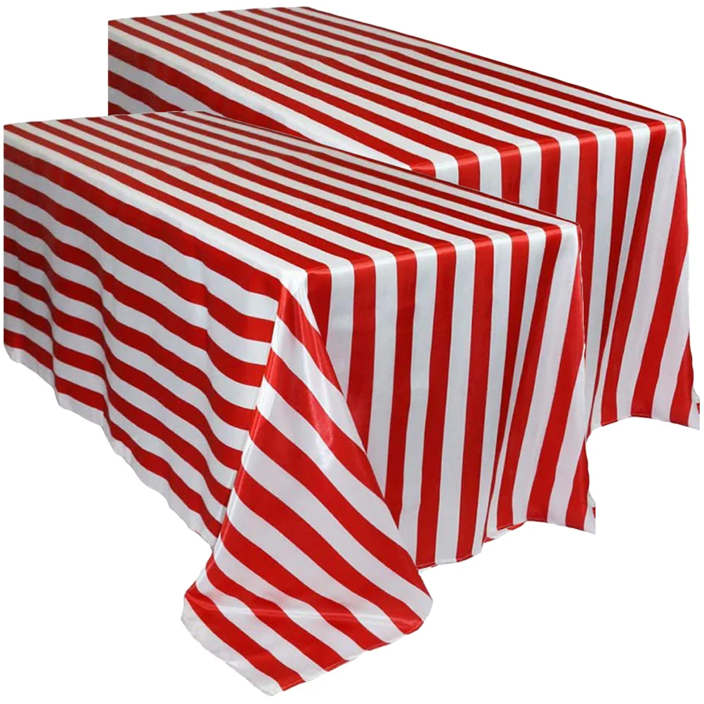 

Tablecloth Table Cover Party Birthday Covers Striped Circus Stripe Picnic Dining Plastic Summer Cloth Clothes Wedding Christmas