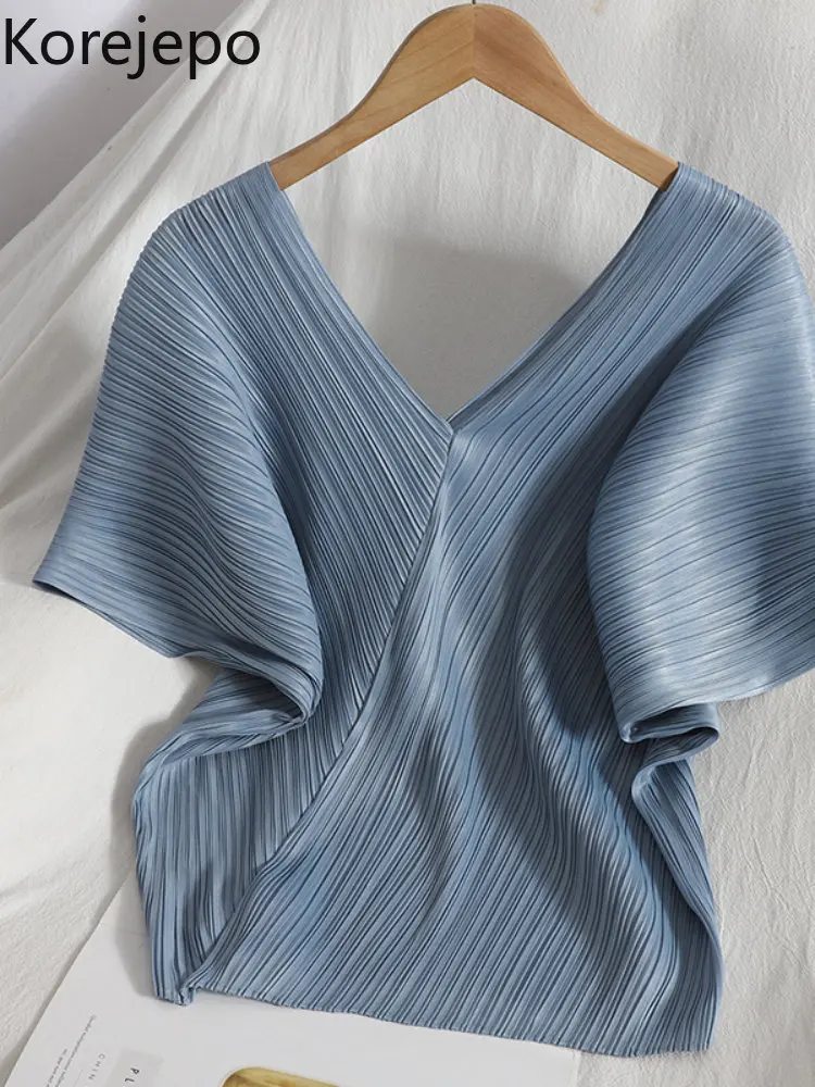 Korejepo Slim Loose Versatile Shirts Women Spring Summer V-neck Solid Simple Chiffon Top 2022 New Loose Fashion Wrinkle Blouse
Korejepo Slim Loose Versatile Shirts Women Spring Summer V-neck Solid Simple Chiffon Top 2022 New Loose Fashion Wrinkle Blouse