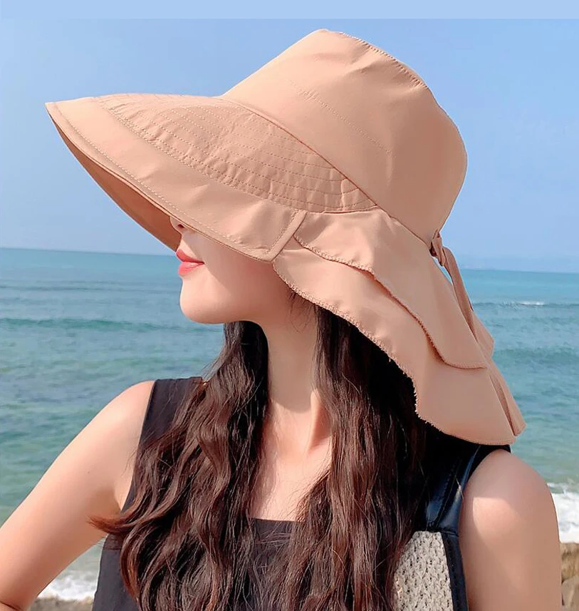 Summer New Women's Caps 13CM Big Brim and Thin Sun-proof Fisherman Hat Shawl Hat with Bow Decoration Outdoor Riding Sun Hat
Summer New Women's Caps 13CM Big Brim and Thin Sun-proof Fisherman Hat Shawl Hat with Bow Decoration Outdoor Riding Sun Hat